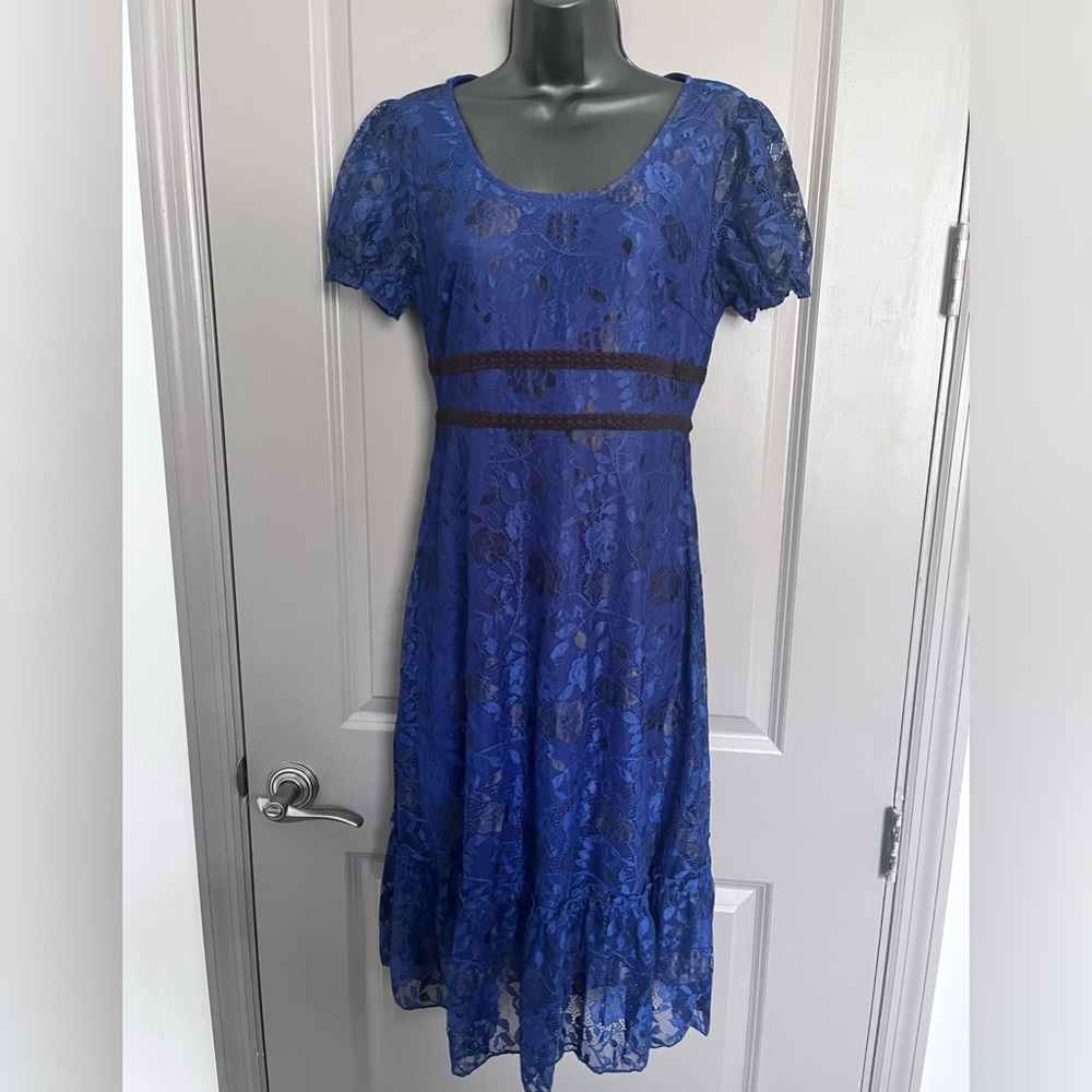 MIAMI Blue Lace Dress From Francesca’s Size Small